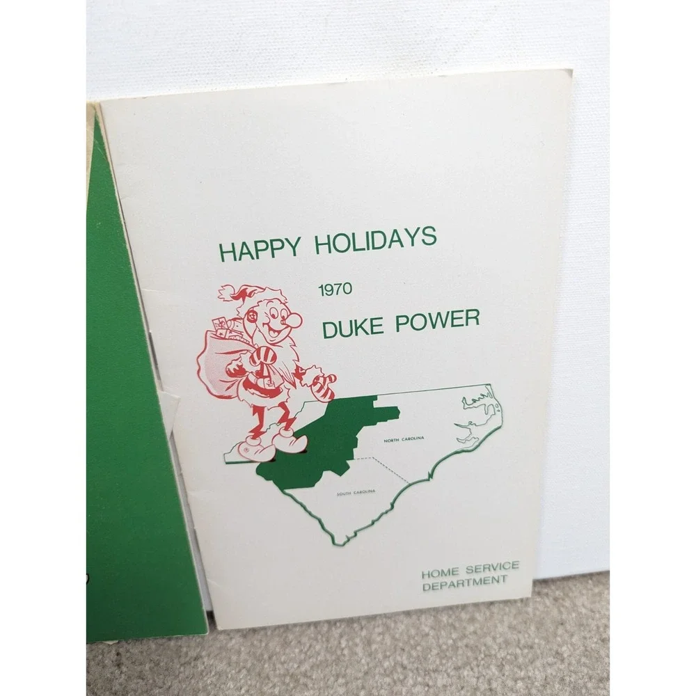 Vtg Duke Power Merry Christmas Reddy Kilowatt Cookbooks‎ (3) Collectable Advert